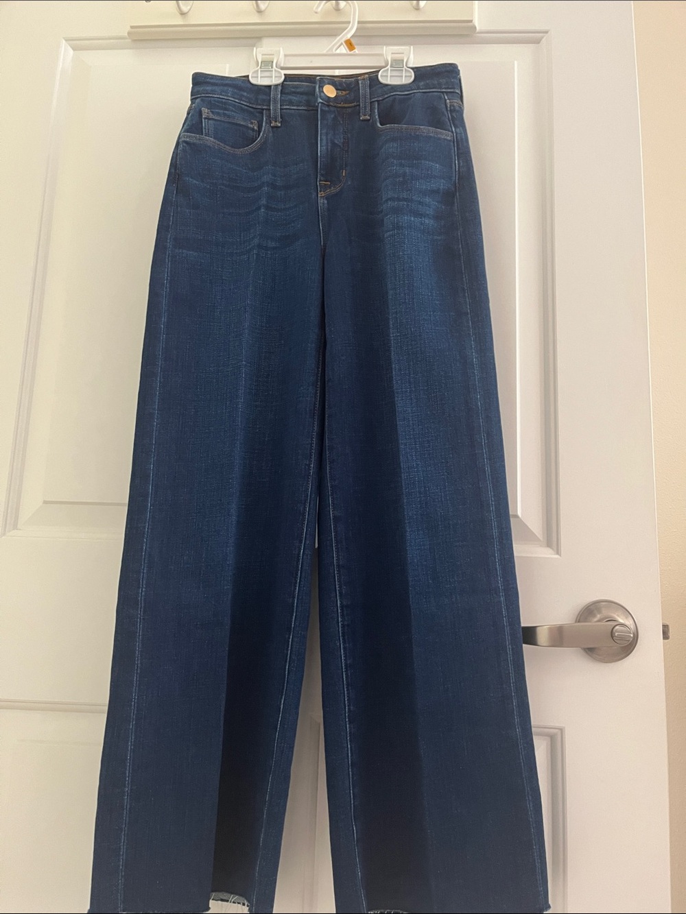 L’Agence Danica Wide Leg Jeans in Deep Indigo 24